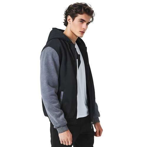 Custom Hoodies for Men Personalized Jacket Design Your Own made Sweatshirt Fleece Full Zip Winter Baseball Coat