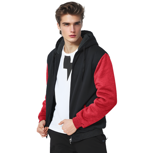 Custom Hoodies for Men Personalized Jacket Design Your Own made Sweatshirt Fleece Full Zip Winter Baseball Coat