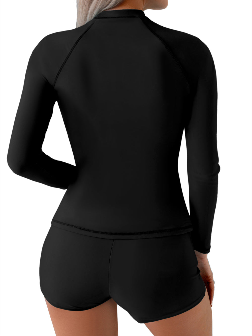 Sea Turtles Hawaiian Diving Souvenir Women'S High Elasticity Tummy Control Long Sleeve Two-Piece Swimsuit, Protection Swimwear for Beach Vacation Pool Parties