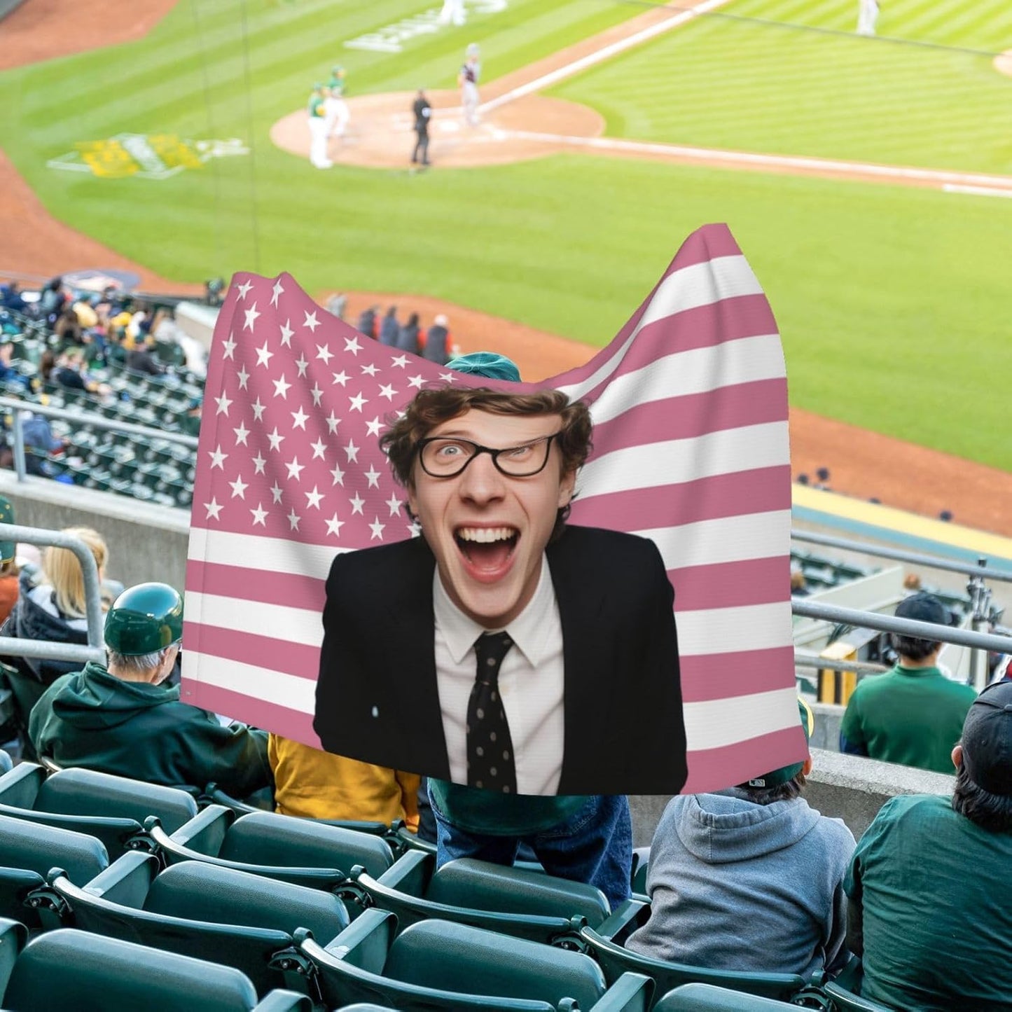 American Flag for Dorm Room- Personalized 3X5 Ft Flag With Your Photo, Logo, Words or Text, Personalized Size