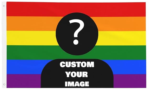 American Flag for Dorm Room- Personalized 3X5 Ft Flag With Your Photo, Logo, Words or Text, Personalized Size