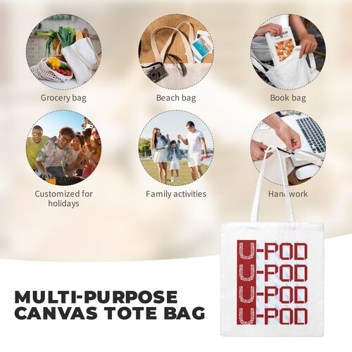 Personalized Tote Bags, Custom Canvas Tote Bags Reusable Shopping Bag for Women Birthday Wedding Customized Gifts