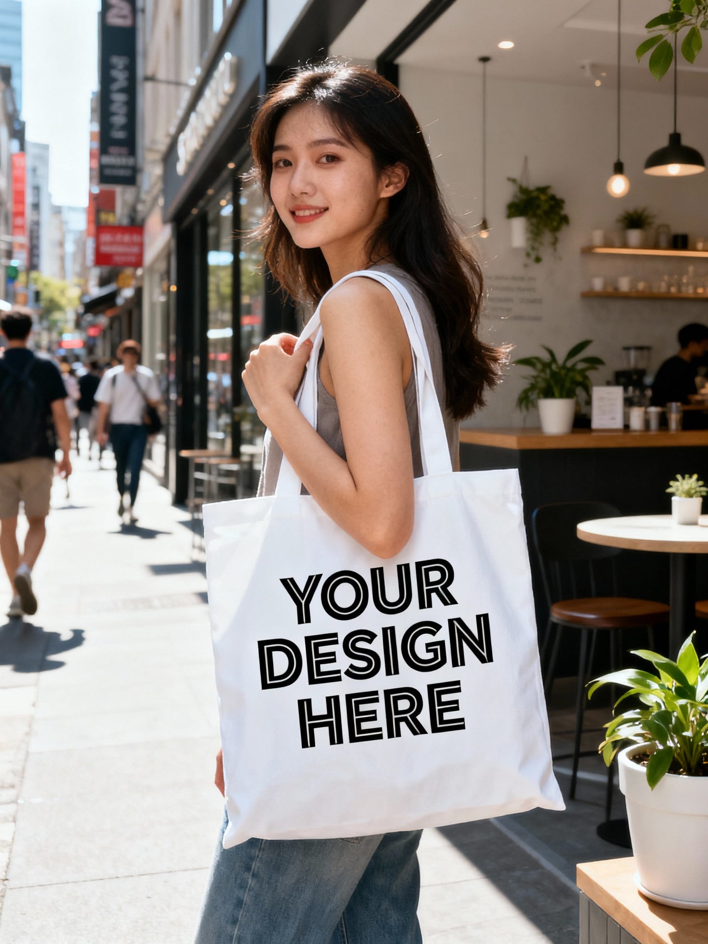 Personalized Tote Bags, Custom Canvas Tote Bags Reusable Shopping Bag for Women Birthday Wedding Customized Gifts