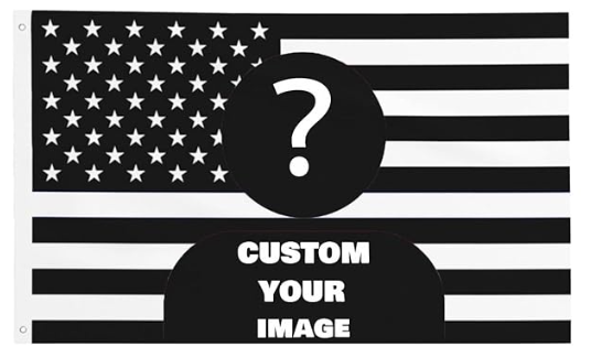 American Flag for Dorm Room- Personalized 3X5 Ft Flag With Your Photo, Logo, Words or Text, Personalized Size